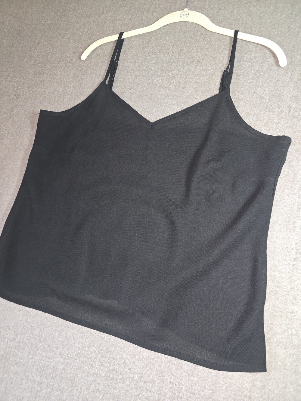 Black V-Neck Spaghetti Strap Sheer Camisole Womens No Tag